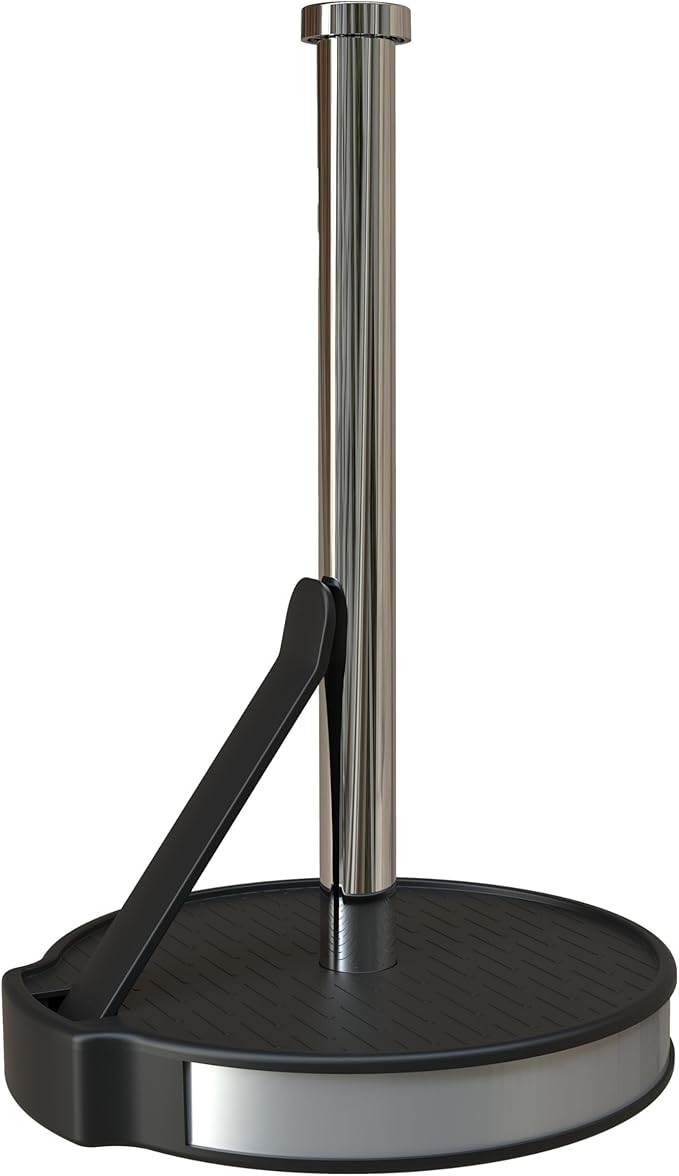 Kitchen Details Paper Towel Holder with Deluxe Tension Arm in Black