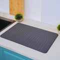LIFSEZY- Large Stone Drying Mat for Kitchen Counter – Quick Dry Stone Mat Kitchen Accessory, Diatomaceous Earth Mat for Sink, Dishes, and Utensils, Gray.