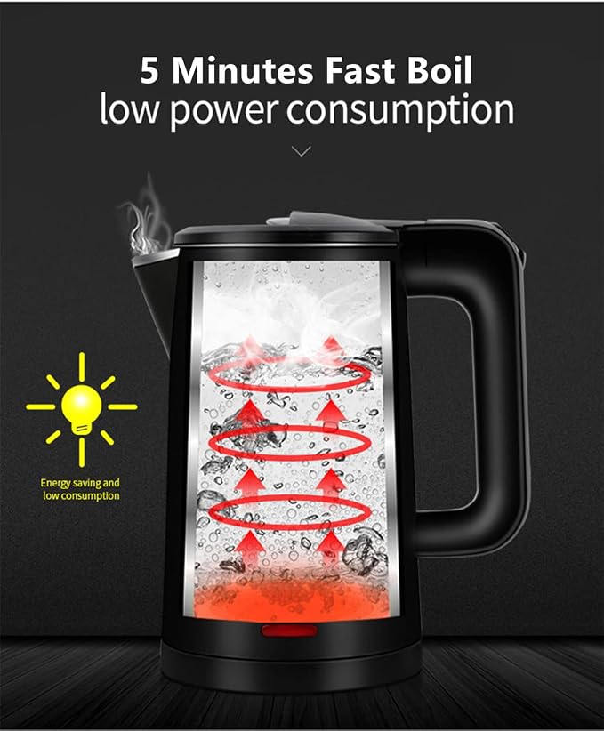 0.8L Electric Kettle Stainless Steel, 800 Watts Small Electric Kettle 27 Ounce Fast Boil Auto Shut-off, Portable Water Boiler for Small Kitchen, Business Trip and More