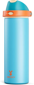 24 oz Insulated Water Bottle for Men: Meoky Stainless Steel Water Bottle with Straw and Spout Lid - Leak Proof, Cold for 24 Hours, Fits in Car Cup Holder, BPA-Free for Sports Travel, Summer Sweetness