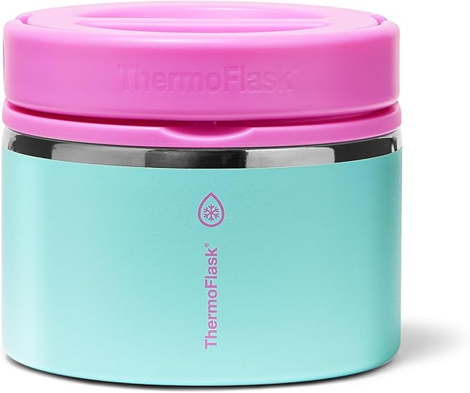 ThermoFlask Insulated Food Jar with Leakproof Lid (12 oz, Tropical Sunset) - Stainless Steel Food Containers for Hot & Cold Meals, Lunch, Soup & Snacks