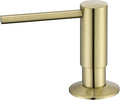 Avola Brushed Gold Sink Soap Dispenser, Solid Brass Pump Head Liquid Lotion Countertop Kitchen Bathroom Soap Dispenser with 17 OZ PET Large Bottle