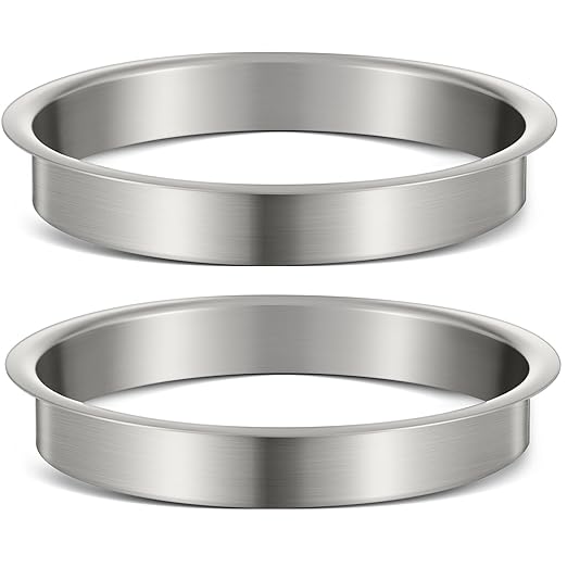 Honeydak 2 Pieces 8" (Nominal) Diameter x 1" Height 304 Polished Stainless Steel 8" x 1" Trash Grommets for Countertop Inserted Trash Kitchen Cabinet Counter Bin, Ease to Install