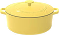 Cuisinart Chef's Classic Enameled Cast Iron Dutch Oven with Lid, Porcelain Enameled Interior, Oven Safe, Induction Compatible, 7-Quart, Round, Yellow