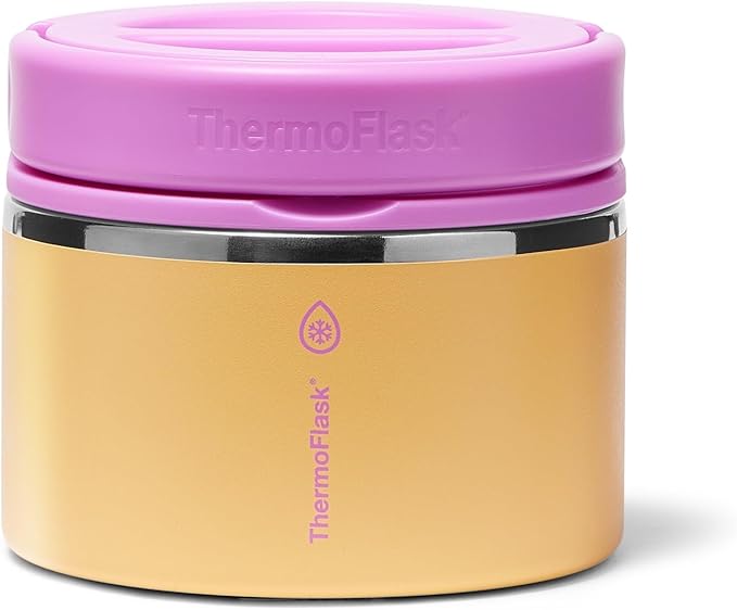 ThermoFlask Insulated Food Jar with Leakproof Lid (12 oz, Candy Oasis) - Stainless Steel Food Containers for Hot & Cold Meals, Lunch, Soup & Snacks