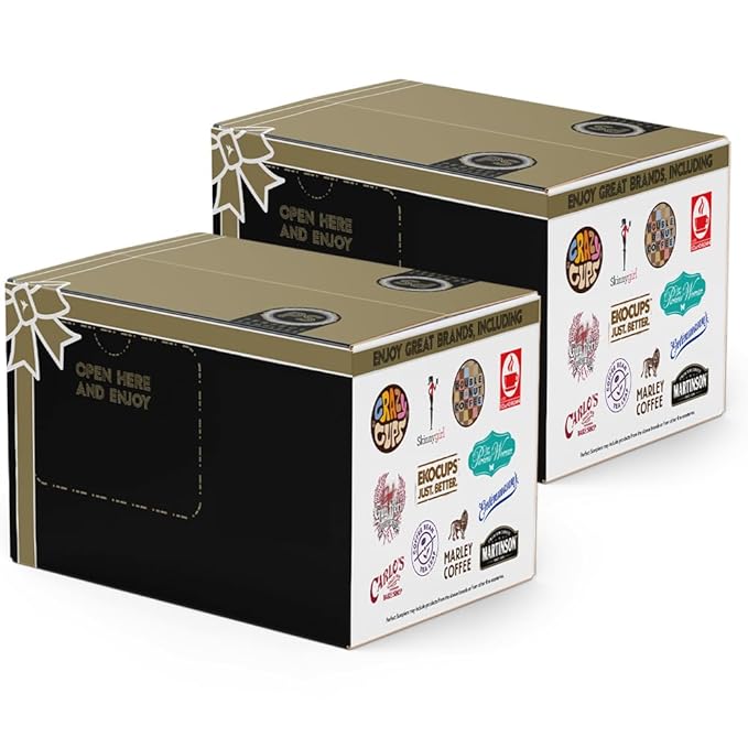 Perfect Samplers Dark Roast Coffee Pods Variety Pack, Dark Roast Coffee Pods for Keurig K Cups Machines, Coffee Sampler 80 Count