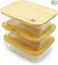 DE Plastic-Free Glass Storage Containers (3-Pack, 51oz) with Bamboo Lids – Eco-Friendly, Airtight, Reusable – Oven, Microwave & Dishwasher Safe – BPA-Free & Sustainable.