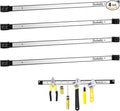 4 Pieces 24" Magnetic Tool Holder Strip, Stainless Steel Surface Tool Magnet Bar, Metal Tool Organizer Rack for Garage Organization, Easy To Install in Workshop, Mounting Screws Included