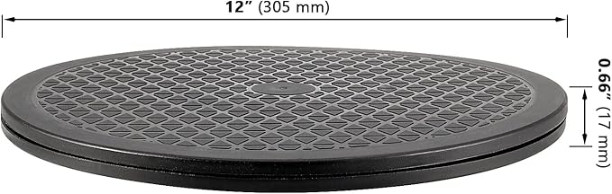6 Pack 12 Inch Lazy Susan Turntable Organizer, Heavy Duty Rotating Swivel Stand, Single Sided 360 ° Turntable with Steel Ball Bearings for Laptops TV Computer Monitor