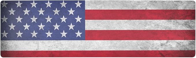 2 in 1 Table Runner Trivet for Hot Pots and Pans Heat Resistant Non Slip Waterproof 39 x 12 Inch Decorative Table Protector for Kitchen Countertop American Flag