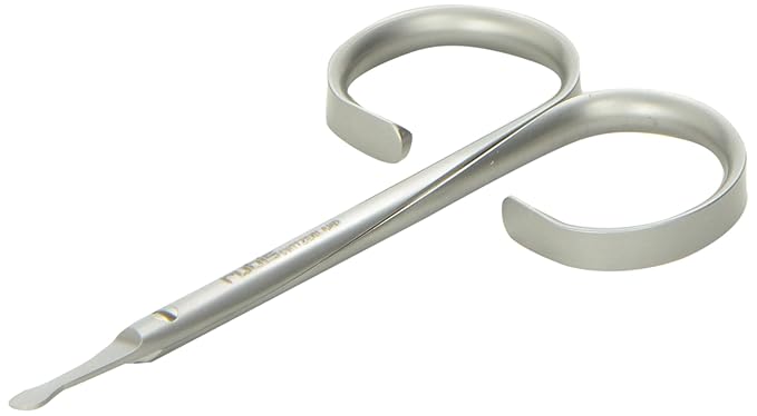 Rubis Duck Stainless Steel Scissors for Precise Nose and Ear Hair, 1F003, Made in Switzerland, Silver