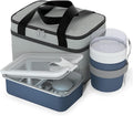 Bakpoco Stainless Steel Bento Lunch Box Set for Adult - 42oz Leak-Proof Bento Lunch Box Container with Thermo, Insulated Bag for Work Travel Dining Out