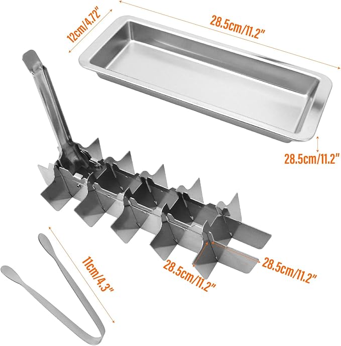2 Set Stainless Steel Ice Cube Tray for Freezer – Square Icecube Foods 18 Slot Molds Easy Release Metal Handle with Removable Slots, Lever Reusable with 6 Clips, Dishwasher Safe for Kitchen & Bar