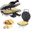 CucinaPro Pizzelle Maker 2 Pack Set– Nonstick Pizzelle Baker & Mini Italian Waffle Iron Press, Easy to Use Duo for Thin Crisp Cookies & Unique Dessert Treats, Gift Bundle for Home, Kitchen Must Have