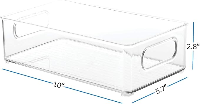StorageBud Pantry Organization And Storage - Refrigerator Organizer Bins - Stackable Clear Fridge & Freezer Organizer Bins - Great Bins For Pantry, Storage, Organizer, Fridge, Freezer, & More