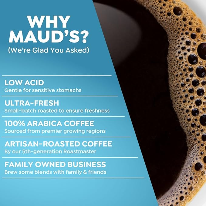 Maud's Family Pack Coffee Pods Variety Pack, 136 ct, 12 Assorted Flavors, Medium Roast Single Serve Pods – 100% Arabica Coffee, Compatible with Keurig K Cups Maker
