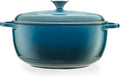 Mercer Culinary Enameled Cast Iron Round Dutch Oven, 6 qt., Turquoise