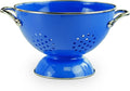 Reston Lloyd, 1.5 Quart Powder Coated Steel Kitchen Strainer Basket for draining Pasta, Vegetable and Fruit, Chrome Handles and Wide Stable Base, Azure