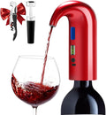 Electric Wine Aerator - One-Touch Automatic Decanter and Dispenser, Red & White Wine Pourer, Unique Gift for Wine Lovers (Red)