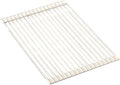 Silicone Non-Slip Dish Drying Rack, Drain Board Over the Kitchen Sink, Roll-Up Dish Rack Drainer, Rust-Resistant Drain Board(White,18 Short rods)