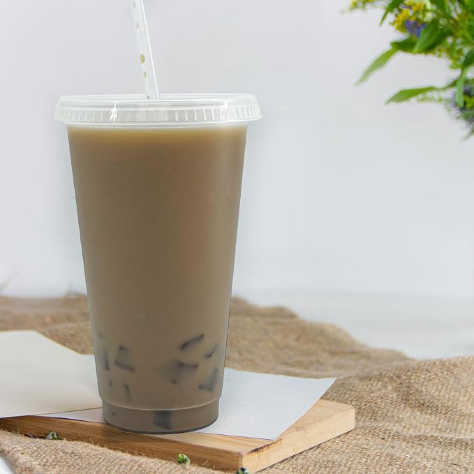 YOUKE OLA 72 Pack Plastic Tumblers with Straw and Lid Reusable Plastic Cups Drinking Straw Tumbler Bulk Customizable Iced Coffee Cup Water Bottle for Vinyl DIY Parties Birthdays 24oz Frosted