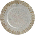 13 Inch Mother of Pearl Shell Placemat Plate – Large Round Decorative Heat for Table or Kitchen,Cabinet, Tabletop (Champagne White, 13 Inch)