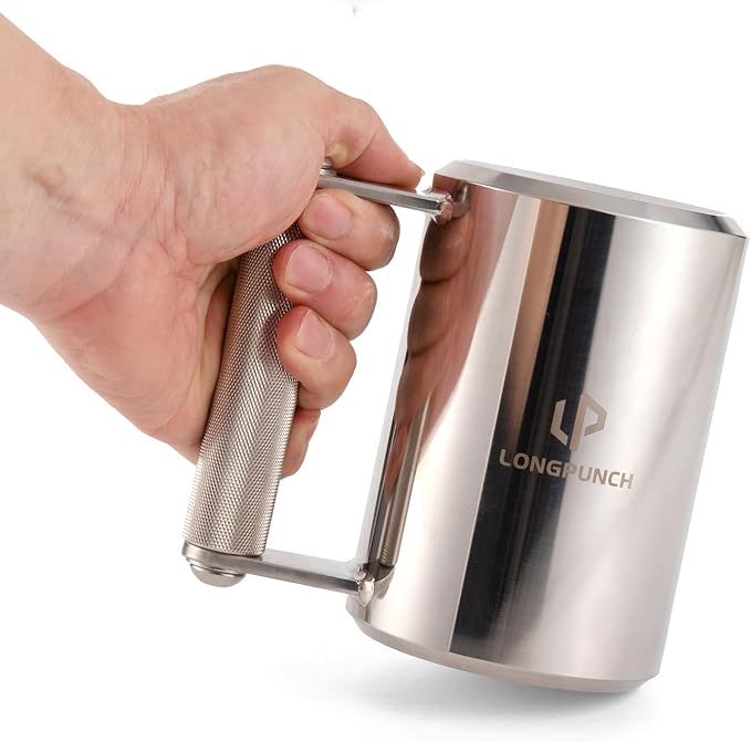 Heavy Mug 6KG/13LB 10 oz,Mirror Polished Stainless Steel Fitness Water Cup,Overweight Dumbbell Cups, Funny Beer Mug,Gym Workout, and Coffee Enthusiast Gift, Prank Gift