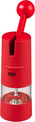 Kuhn Rikon Adjustable Ratchet Grinder, Red, 8.5 x 2.25 inches | Ceramic Mechanism, For Salt, Pepper and Spices