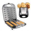 Walnut Cookie Maker 24 Holes Mold Maker Electric Walnut Cake Maker Mini Nut Waffle Bread Machine Sandwich Iron,Toaster Baking Breakfast Pan