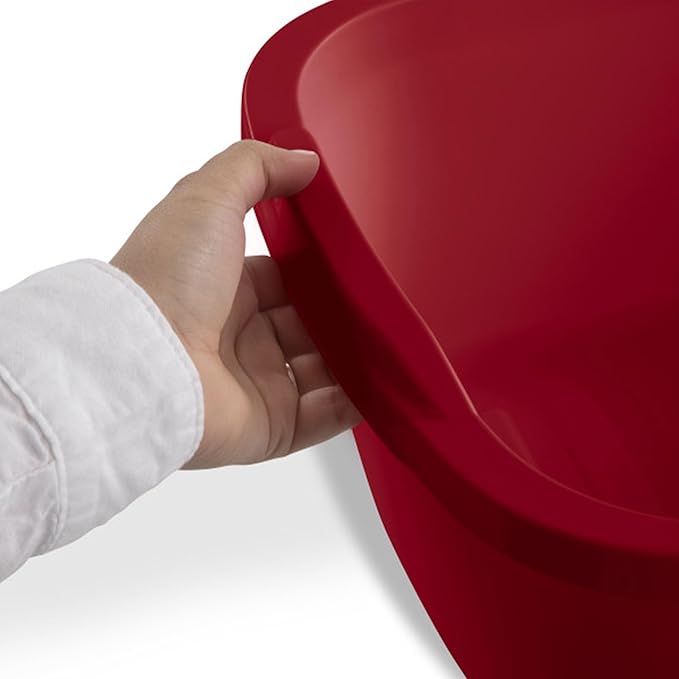Sterilite Convenient Extra Large Heavy Duty Multi-Functional Home 12 Quart Standard Sink Dish Washing Plastic Storage Pan, Red (16 Pack)