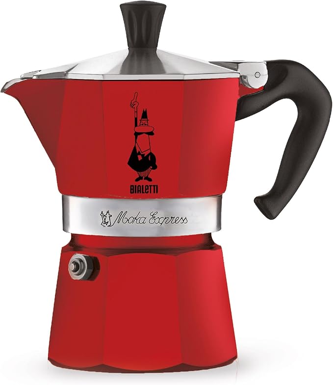 Bialetti 4941 Moka Express Espresso Maker, 1cups, Red