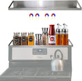 Magnetic Stove top Shelf, 304 Stainless Steel Spice Rack Over the Stove, Adjustable Seasoning Organizer, Zero Installation Kitchen Organizers and Storage
