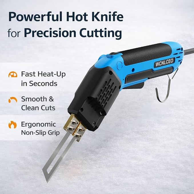 【New Model】 Foam Cutter Electric Hot Knife, Foam Cutting Tool Kit,Air Cooled 200W Styrofoam Cutting Tool Kit for Cutting Foam Board Insulation, EPP, EPS, XPS, EVA