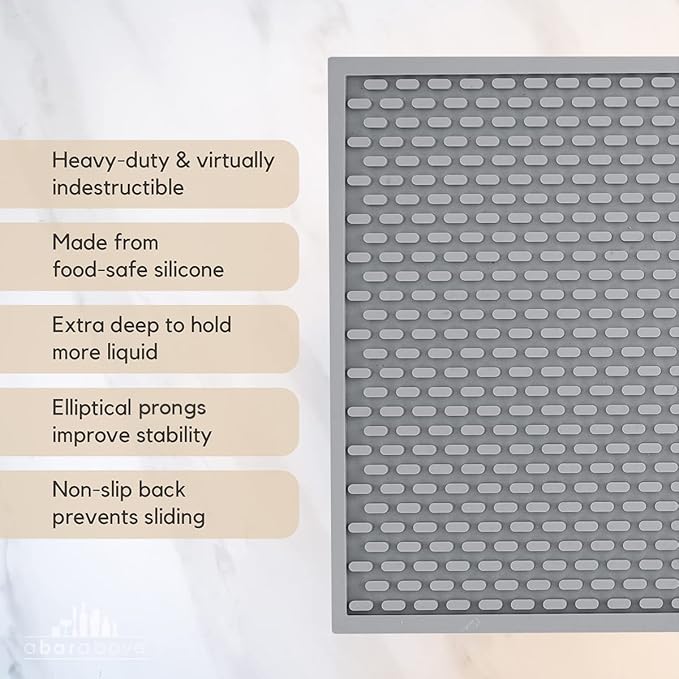 Premium A Bar Above Heavy Duty Bar Mat, Food Safe Silicone Mat, Mats for Bartending and Coffee, Commercial Strength Bartender Accessories, Dish Drying Mats for Kitchen Counter, Barista Accessories