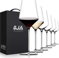 Red Wine Glasses Set of 6, Premium Crystal Wine Glasses Hand Blown, 15 oz,Thin Rim,Long Stem,Perfect for Red or White,Daily Use,Unique Wedding Anniversary or Birthday Gift
