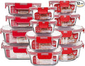 12 Pack Glass Storage Containers Transparent, Stackable Design Meal Prep Containers for Food Storage, Home, Kitchen & Pantry Organization, Microwave/Freezer/Dishwasher Safe