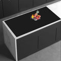 35.4''x23.6''(90cmx60cm) Extra Large Silicone Mat for Kitchen Counter, 1.4MM Thick Non-Slip Heat Resistant Countertop Protector, Waterproof Durable Kitchen Mat for Countertops, Islands (Black)