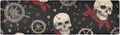 2 in 1 Table Runner Trivet for Hot Pots and Pans Heat Resistant Non Slip Waterproof 39 x 12 Inch Decorative Table Protector for Kitchen Countertop Pirate Skulls Rudders