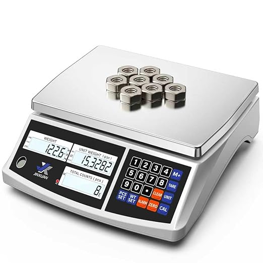 Industrial Counting Scale 40kg/88lb x 0.1g Precision Bench Scale Digital Inventory Counting Weight Scale for Small Parts and Coins, Electronic Gram Scale with Batteries/AC Power, lb/g/kg/oz