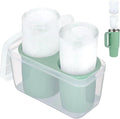 Ice Mold for Stanley Cup, Silicone Ice Cube Tray for Stanley Cup 30oz-40oz, Tumbler Ice Mold with Lid and Bin, Easy Release Cylinder Ice Cube Mold, 1 Pack, Eucalyptus