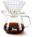 Bincoo Premium Pour Over Coffee Set, 500ML High Borosilicate Glass Coffee Maker, Even Extraction Dripper Holder, 3 Elegant Colors (Clear)