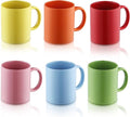 Evanda Coffee Mugs Set of 6 Pieces 12oz, Ceramic Cups with Handle for Latte, Hot Tea, Cappuccino, Mocha, Cocoa, Milk, Dishwasher Safe, Mutil Colors