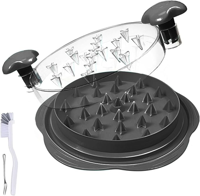 Chicken Shredder Tool, Anti-Slip Handle, Diamond Design, BPA-Free, Black, Meat Shredder, Dishwasher Safe