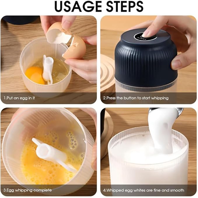 2026 Upgrade Electric Garlic Chopper, Mini Portable Veggie Chopper, 300ml Food Choppers Cordless, USB Charging Small Garlic Cutter for Mashing Onion, Chili, Ginger (Blue, 6 blades)