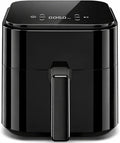 Simple Deluxe 8-in-1 Air Fryer 3 Qt, Digital Preset Airfryer with Overheat Protection and Auto Shut-Off, Nonstick and Dishwasher-Safe Basket for Fries, Bake, 60-Min Timer, Max 400°F, 800W, Black