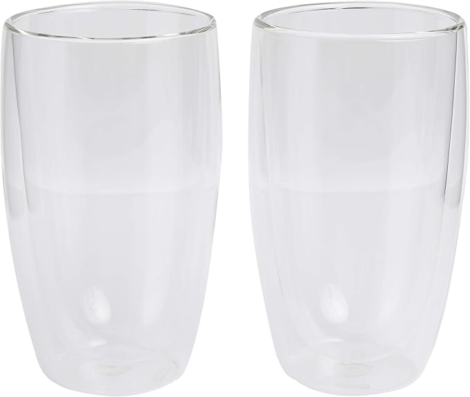 Bodum 15oz Pavina Double Wall High-Heat Borosilicate Glass, Set of 2, Clear (Pack of 4)