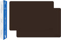 GASARÉ, Set of 2, Extra Large, Thick, Silicone Mats for Kitchen Counter, Heat Resistant Mats, Countertop Protector, Non-Slip, Easy to Clean, 25 x 17 Inches x 1.4mm, Brown