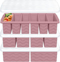 3-Pack Silicone Freezer Trays with Lid,2 Large 2-Cup(500ml)&4 Medium 1-Cup(125ml)&6 Small 1/2-Cup(75ml) Soup Freezer Container Molds,Ice Cube Tray For Meal Prep&Freezing Soup,Stews,Sauces