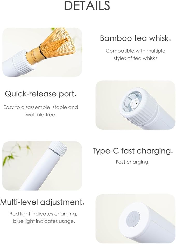 Electric Frother - Handheld Rechargeable Blender for Creamy Drinks, Durable Stainless Steel Whisk with Easy Grip Design, Eggs Stirrer for Coffee Latte Milk Cappuccino Hot Chocolate Picnic Kitchen Home