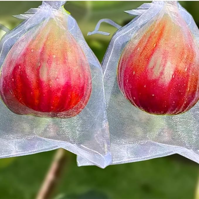 100pcs High-Density Nylon Mesh Bags for Fruits & Vegetables - Waterproof Insect Protection Net - 4(13x18cm)